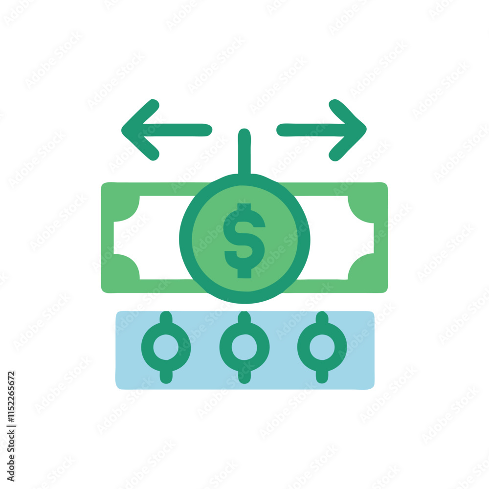 Dynamic Dividend Icon Illustration Design Dynamic Dividend Icon Illustration Design