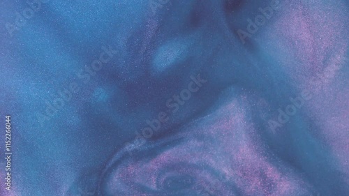 Amazing abstract textured background. Abstract blue pink background with sequins. Mother-of-pearl liquid with a shiny metallic sheen, mechanism, cosmetic gel