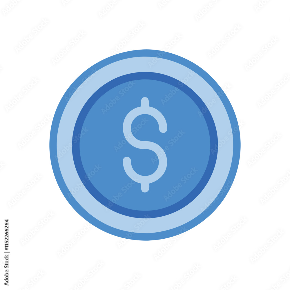 Creative Dollar Coin Icon Illustration Design Creative Dollar Coin Icon Illustration Design