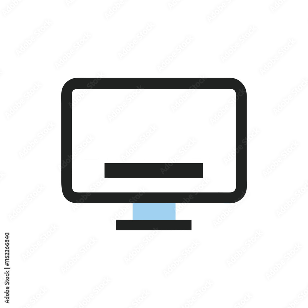 Dynamic Empty Monitor Icon Illustration Design Dynamic Empty Monitor Icon Illustration Design