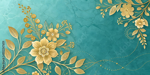 Vintage floral pattern with flowers and leaves, antique design with a seamless texture, perfect for a decorative background or wallpaper