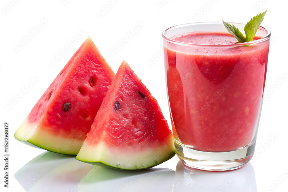 watermelon juice isolated on white background watermelon juice isolated on white background