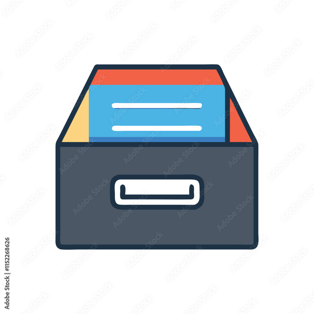 Dynamic Filing Box Icon Illustration Design Dynamic Filing Box Icon Illustration Design