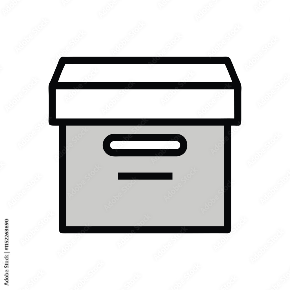 Dynamic Filing Box Lid Icon Illustration Design Dynamic Filing Box Lid Icon Illustration Design