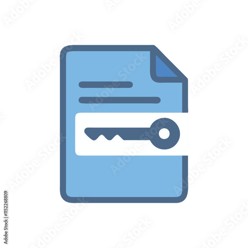  Minimal Filing Key Icon Illustration Design