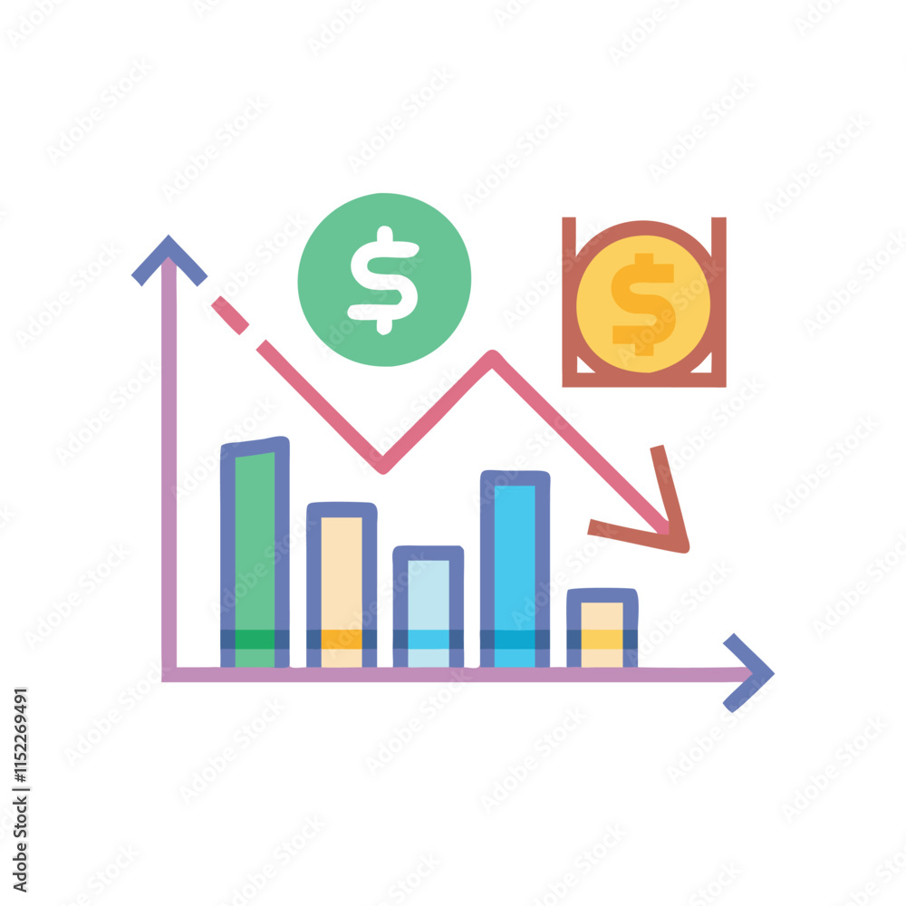 Dynamic Financial Stock Icon Illustration Design Dynamic Financial Stock Icon Illustration Design