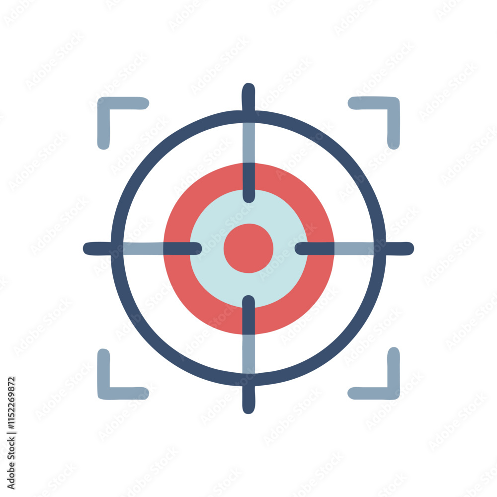 Stylish Focus Target Icon Illustration Design Stylish Focus Target Icon Illustration Design
