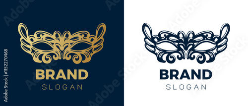 Lace mask. This stylish logo is ideal for a variety of brands, conveying both mystery and elegance. Vector illustration. photo