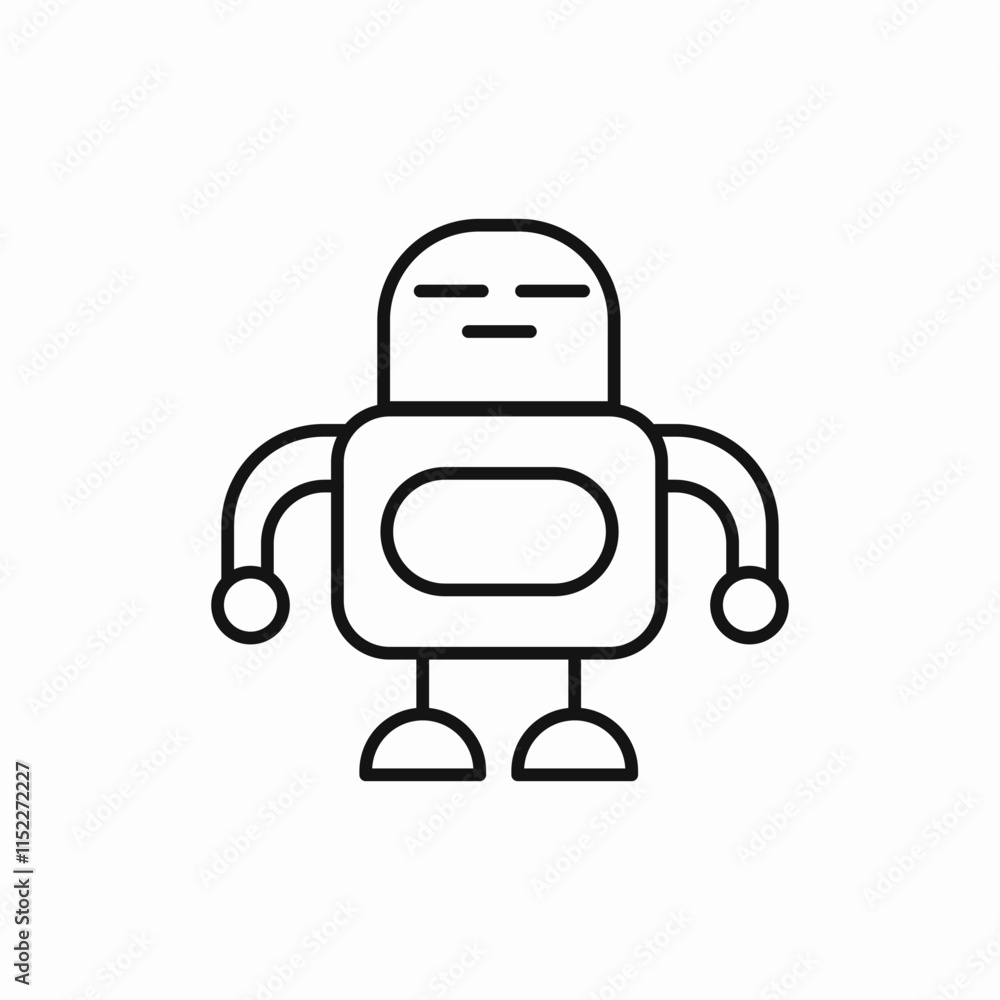 modern robot interface system icon vector sign modern robot interface system icon vector sign