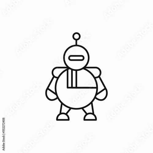 robot maintenance service repair icon vector sign