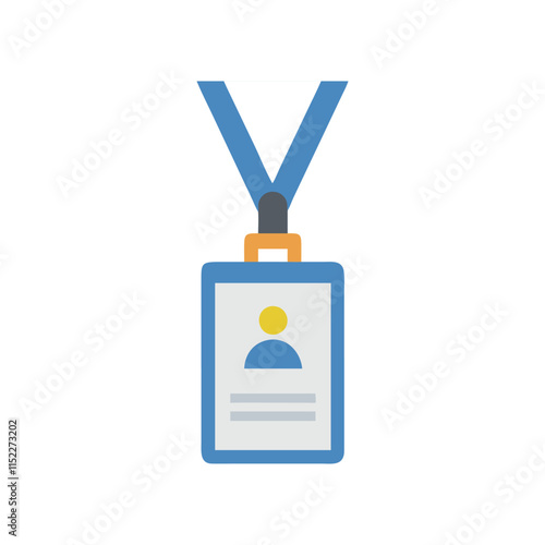  Office ID Lanyard Icon Illustration Design