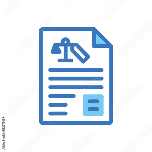  Dynamic Legal Document Icon Illustration Design