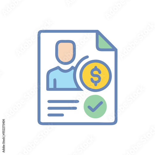  Stylish Loan Application Icon Illustration Design