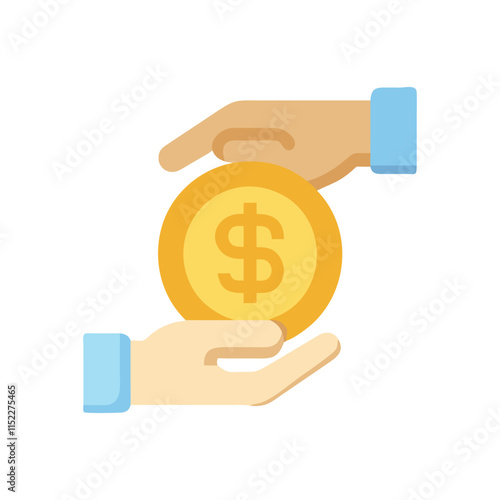  Creative Loan Coin Icon Illustration Design