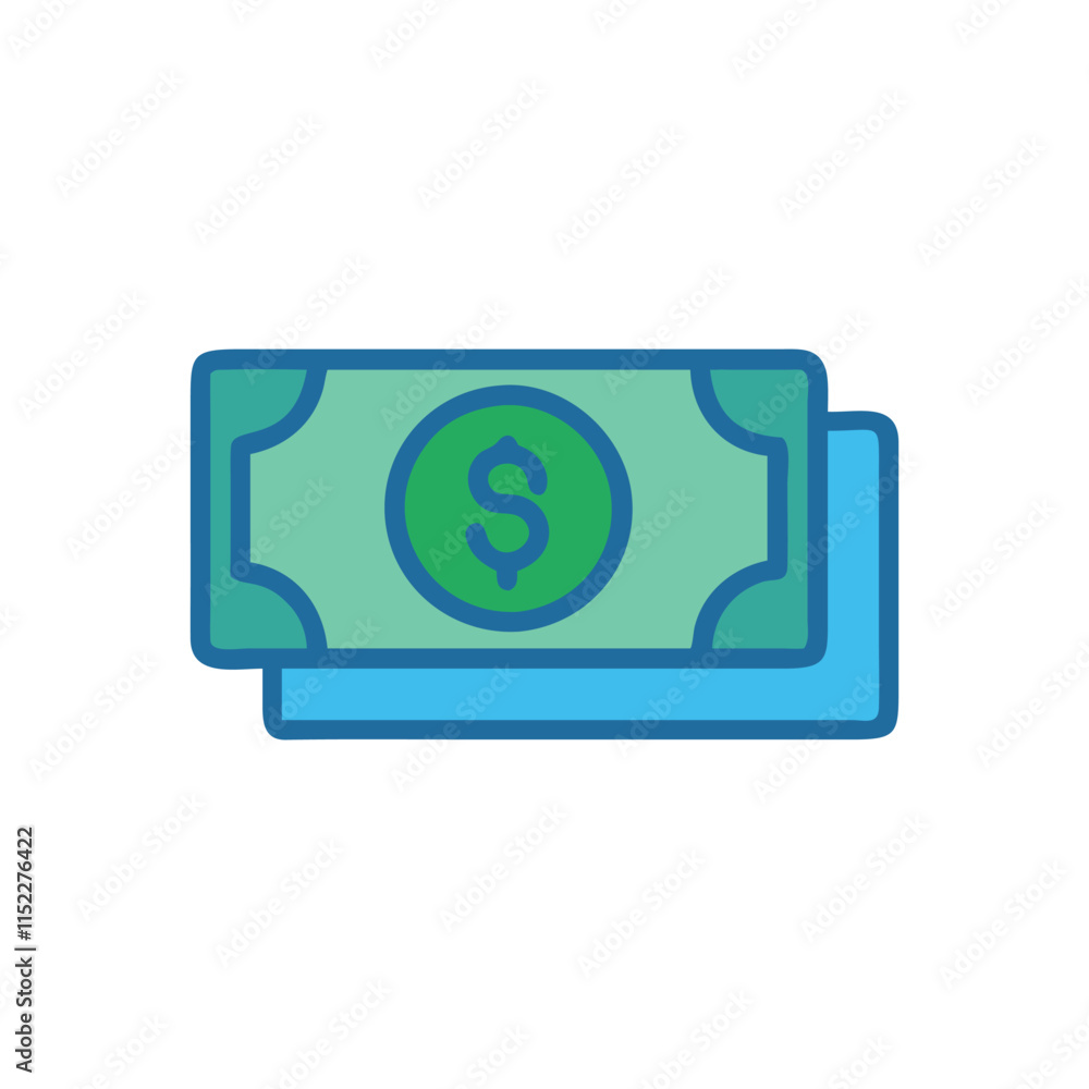 Minimal Money Clip Icon Illustration Design Minimal Money Clip Icon Illustration Design