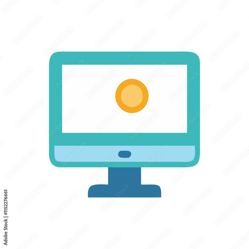 Stylish Monitor Icon Illustration Design Stylish Monitor Icon Illustration Design