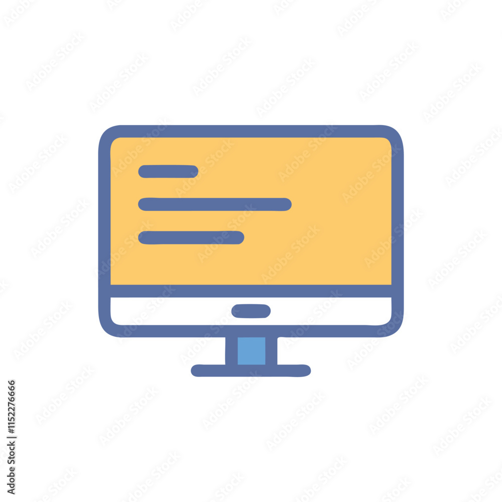  Minimal Monitor Icon Illustration Design