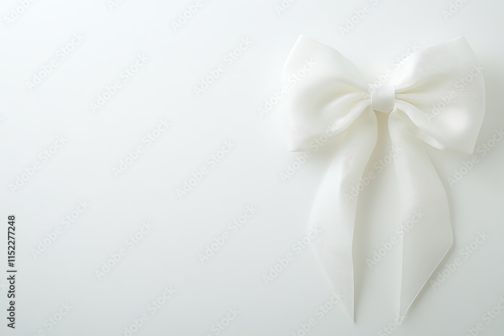 Naklejka premium A sleek and elegant bow isolated on a white background, showcasing its precise design and minimalistic aesthetic