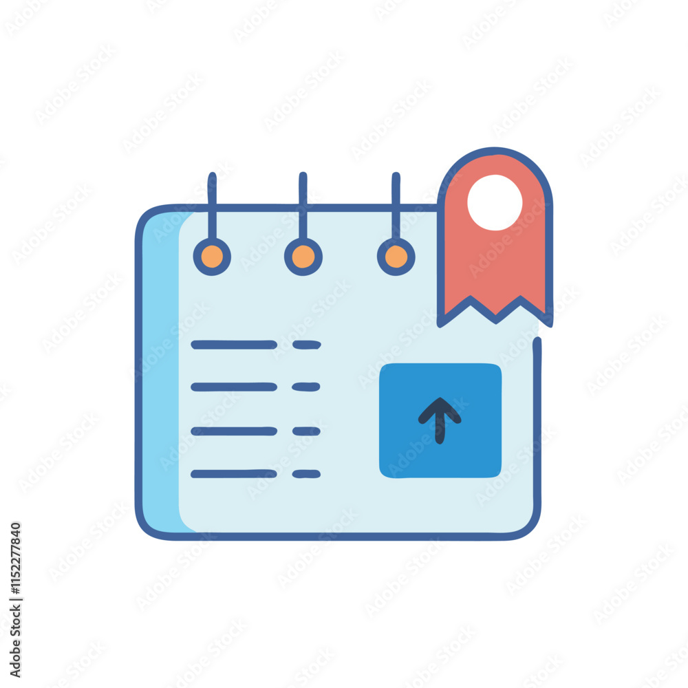 Creative Notebook Tracker Icon Illustration Design Creative Notebook Tracker Icon Illustration Design