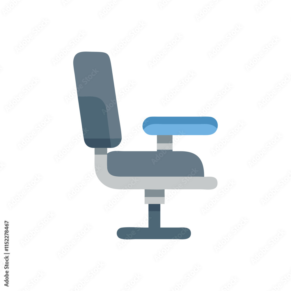 Minimal Office Chair Armrest Icon Illustration Design Minimal Office Chair Armrest Icon Illustration Design