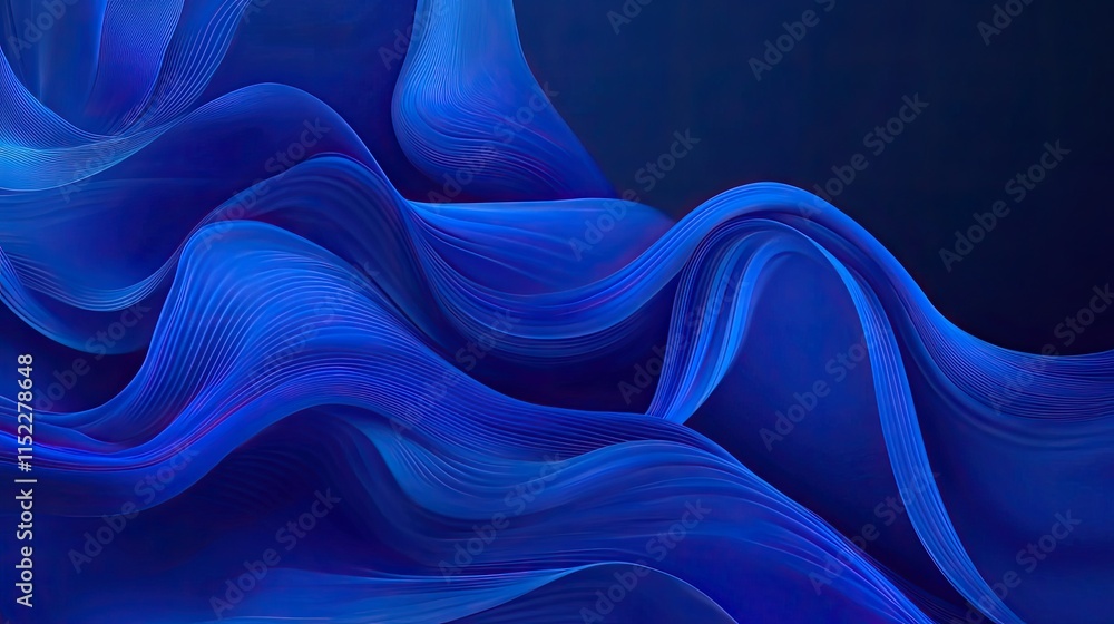 Fototapeta premium Premium royal blue paper with a translucent matte finish and soft tonal gradient, ideal for luxury concepts.