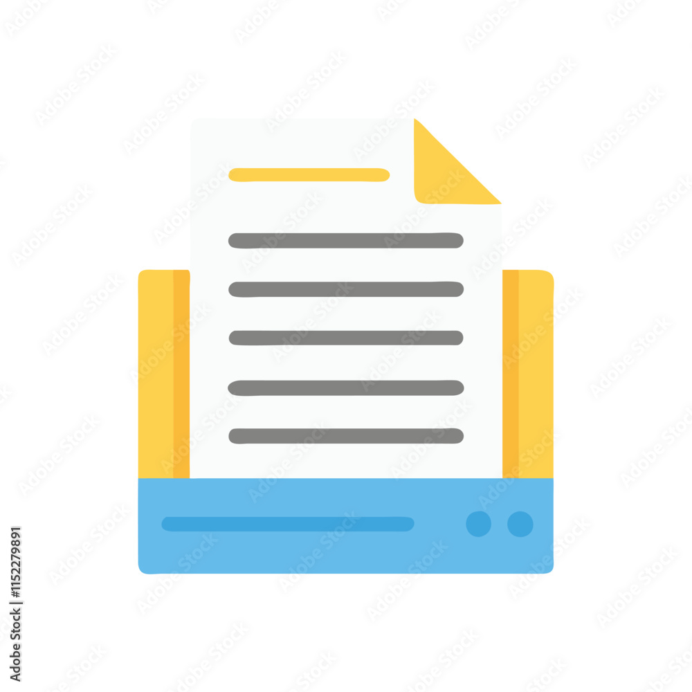 Minimal Office Paper Icon Illustration Design Minimal Office Paper Icon Illustration Design
