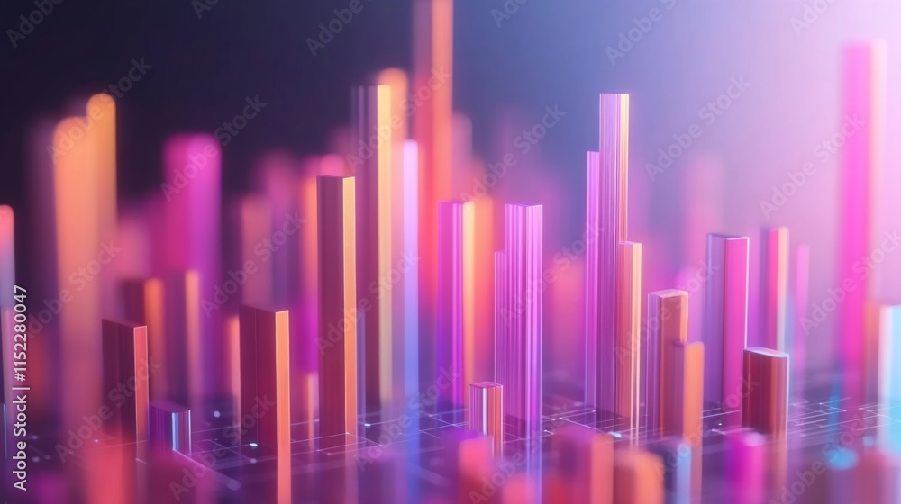 Futuristic Abstract Analytics in Soft Light Design Futuristic Abstract Analytics in Soft Light Design