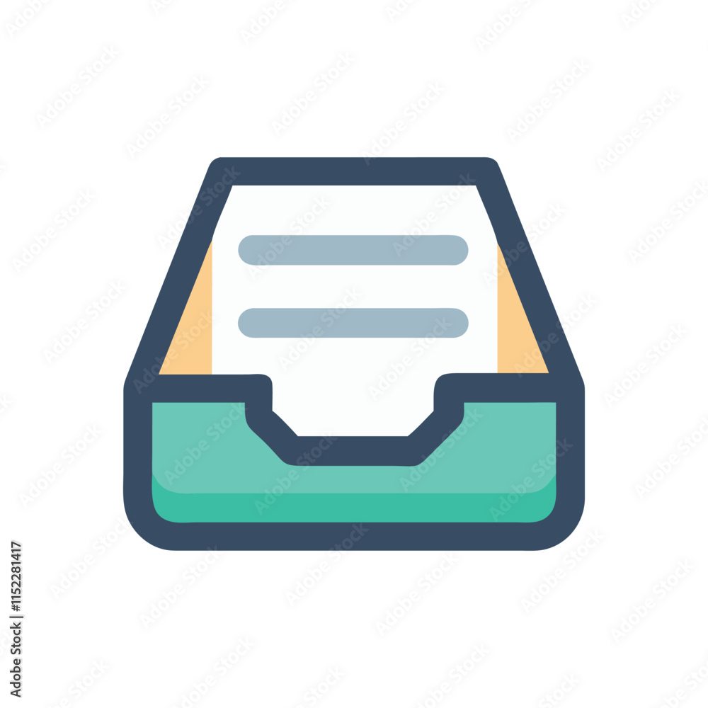 Dynamic Paper Tray Icon Illustration Design Dynamic Paper Tray Icon Illustration Design