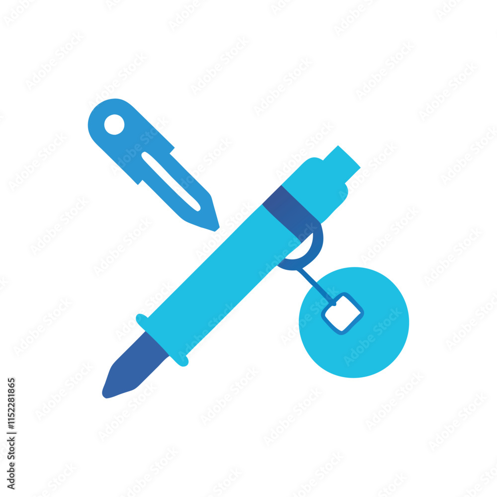 Creative Pen Key Icon Illustration Design Creative Pen Key Icon Illustration Design