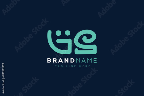 G and S logo design.  GS abstract Letters Logo Monogram. This logo design is the process of creating a visual symbol that represents a brand, company, or individual.