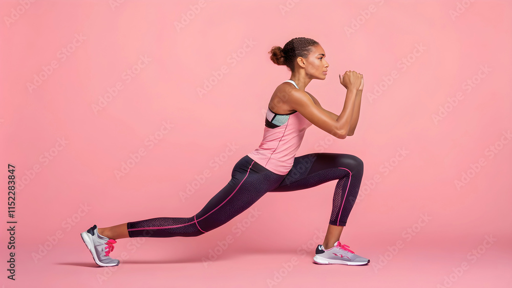 Woman doing fitness woman doing lunges to work leg muscles. Woman doing fitness woman doing lunges to work leg muscles.