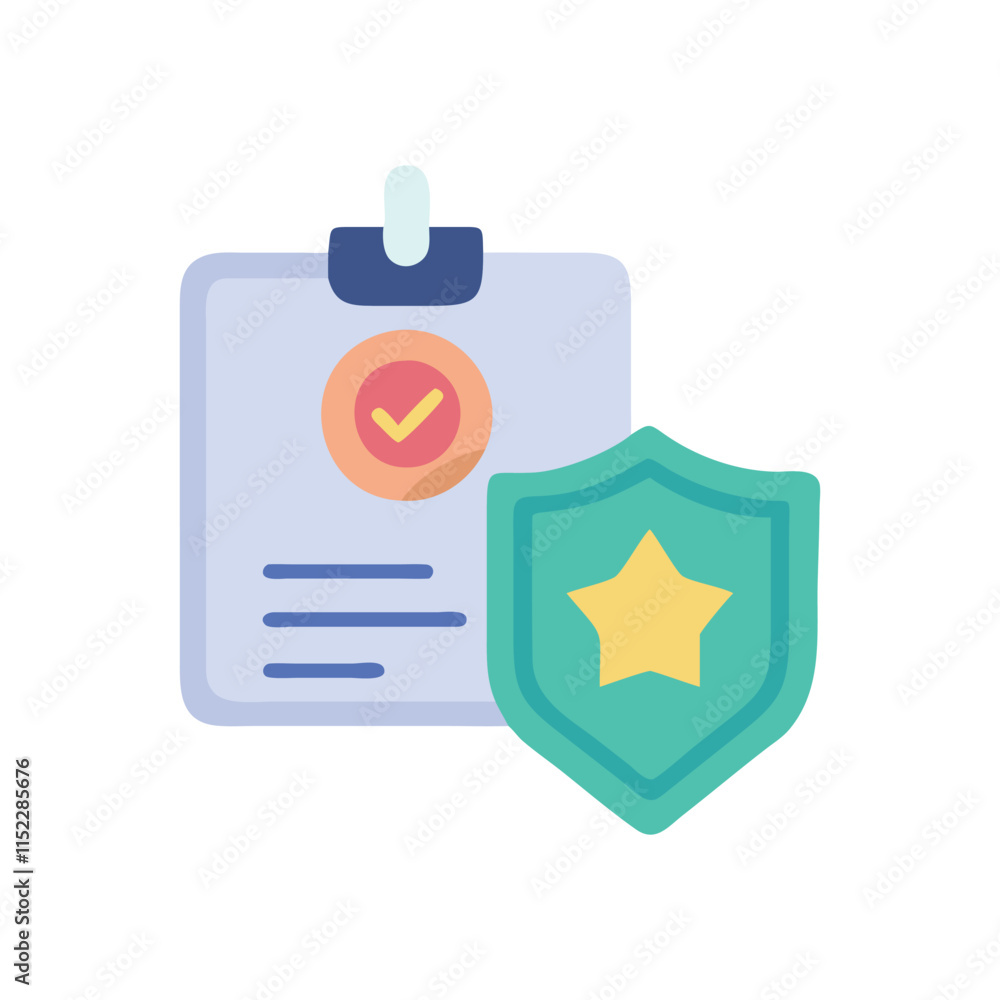 Illustration of Badge for Security Clearance Illustration of Badge for Security Clearance