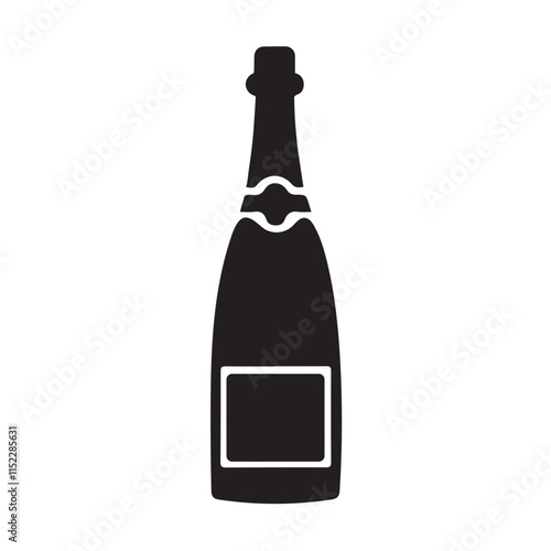 wine bottle vector illustration