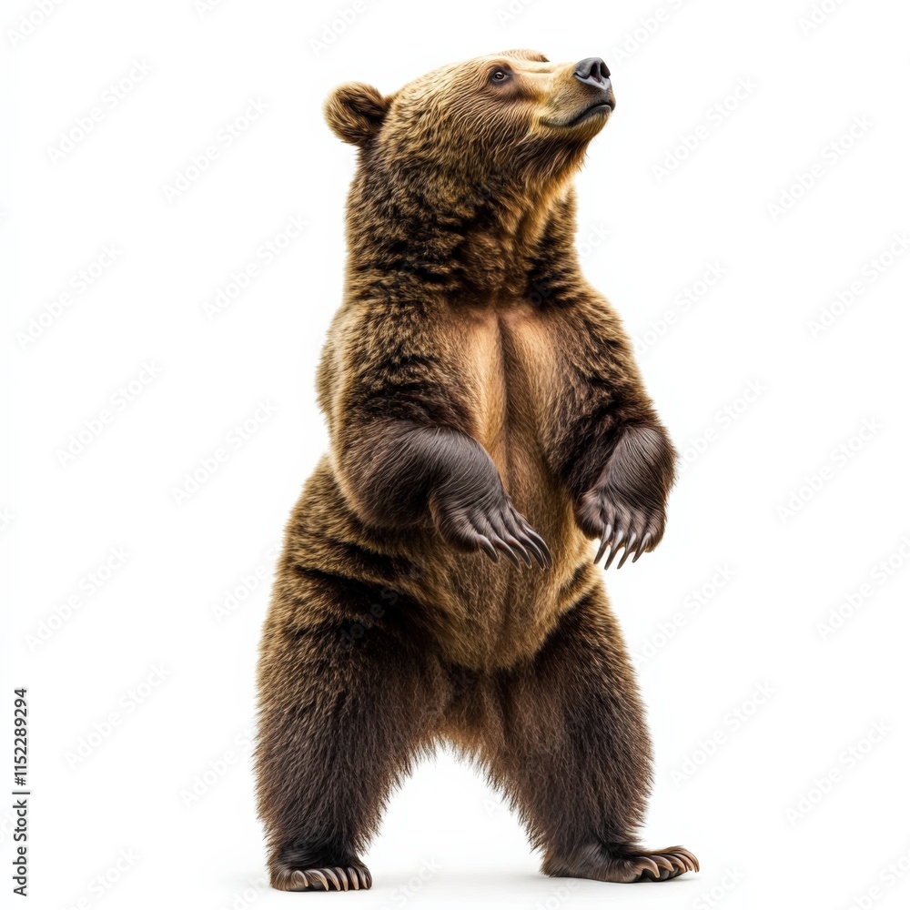 Obraz premium a brown bear standing on its hind legs