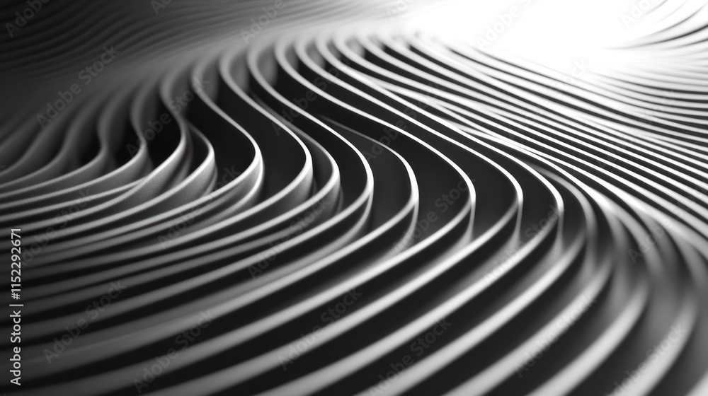 Abstract black and white waves create a dynamic, flowing pattern emphasizing movement and depth. Abstract black and white waves create a dynamic, flowing pattern emphasizing movement and depth.