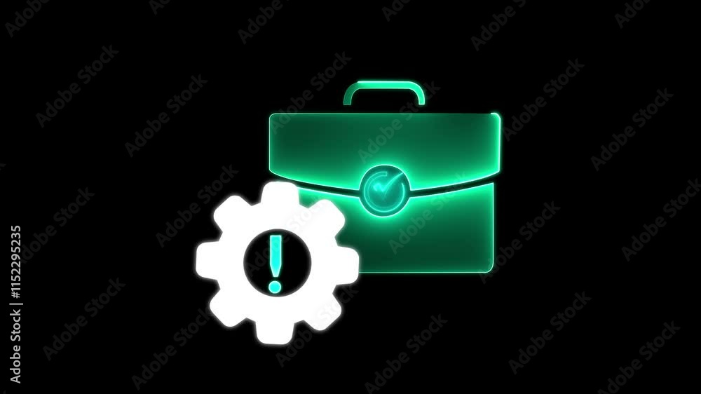 Animated Business Management Concept. Banking concept briefcase icon animation. business men bag icon. Animated Business Management Concept. Banking concept briefcase icon animation. business men bag icon.
