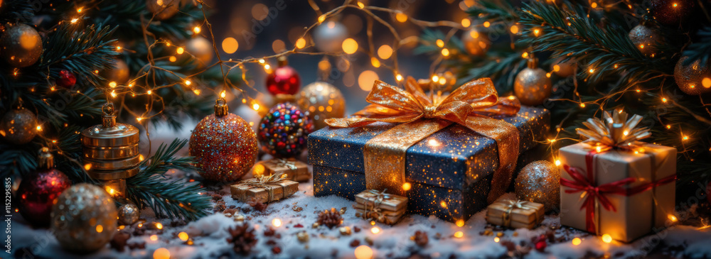 Festive still life for holiday celebration Festive still life for holiday celebration