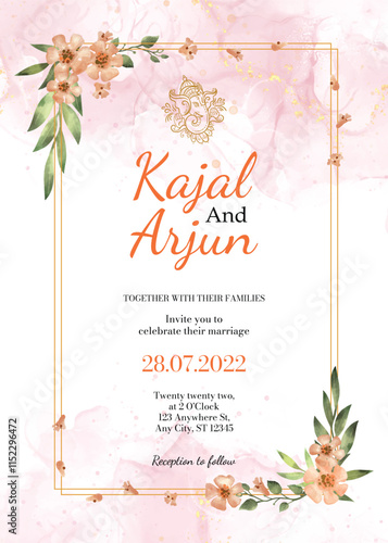 Modern Wedding Invitation card design