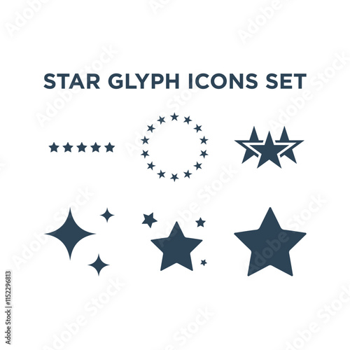 Star icons set vector flat style.