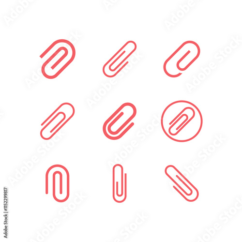 Push pin icons set flat style. Vector isolated design element.