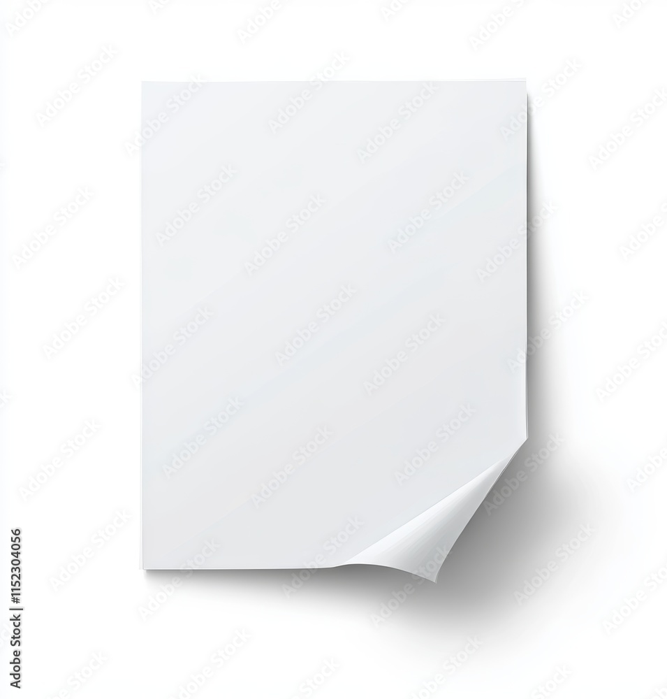 Vector sticker of white paper with a shadow on the edges, white background, sticker style, vector illustration, digital art, Adobe Illustrator, flat design, sticker effect, sticker mockup, no text in Vector sticker of white paper with a shadow on the edges, white background, sticker style, vector illustration, digital art, Adobe Illustrator, flat design, sticker effect, sticker mockup, no text in