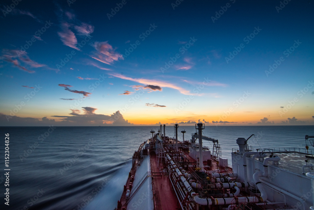 LNG vessel crossing the atlantic ocean good weather LNG vessel crossing the atlantic ocean good weather