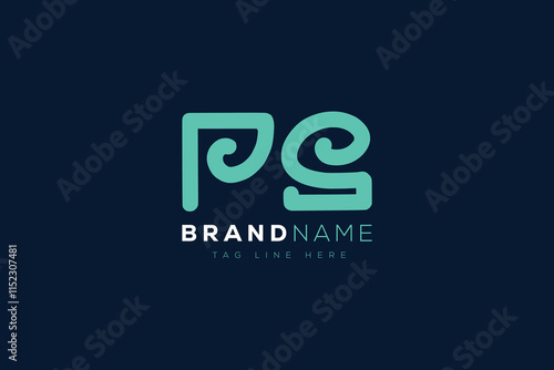 P and S logo design.  PS abstract Letters Logo Monogram. This logo design is the process of creating a visual symbol that represents a brand, company, or individual.