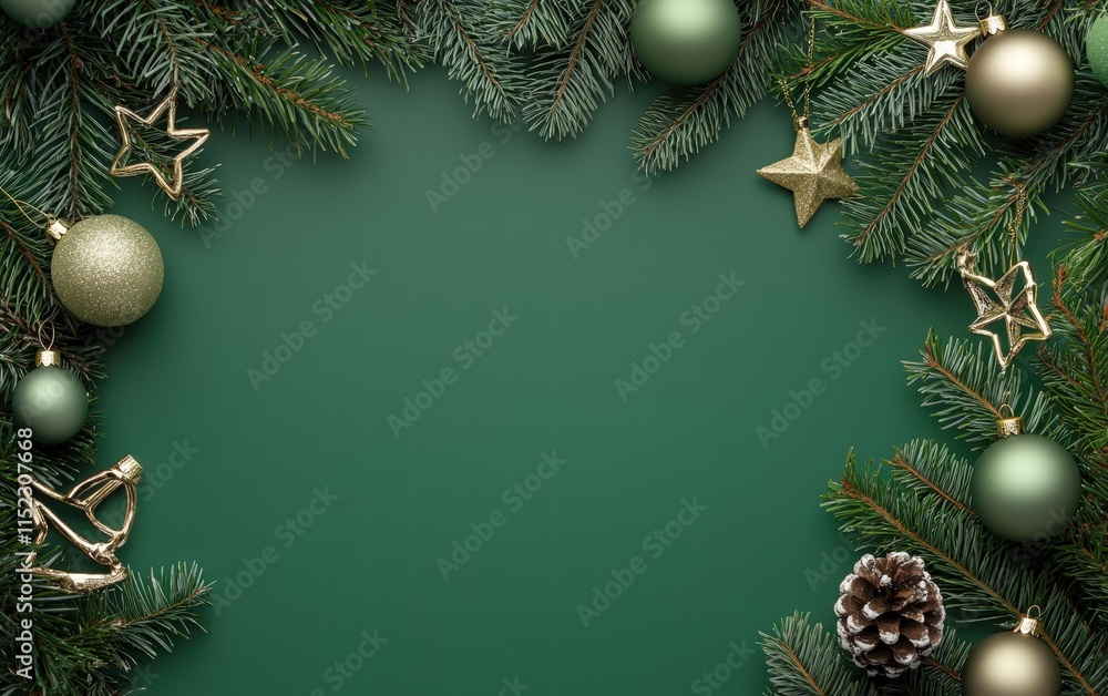 Christmas new year green background Christmas new year green background