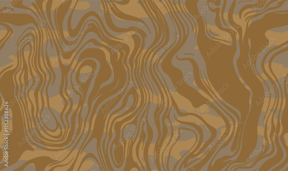 Wave brown camouflage. Seamless digital camo pattern. Military stylish texture. Vector urban fabric, textile print designs. Abstract camouflage wavy Wave brown camouflage. Seamless digital camo pattern. Military stylish texture. Vector urban fabric, textile print designs. Abstract camouflage wavy