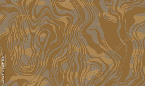 Wave brown camouflage. Seamless digital camo pattern. Military stylish texture. Vector urban fabric, textile print designs. Abstract camouflage wavy
