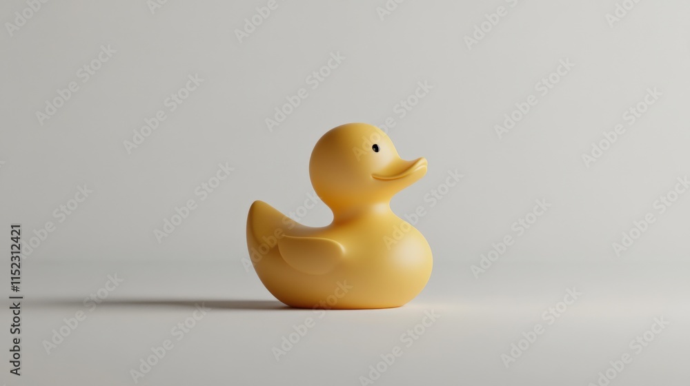 a yellow rubber duck on a white background