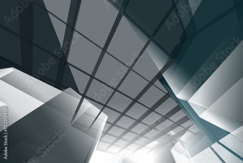 Abstract architectural background 3d rendering
