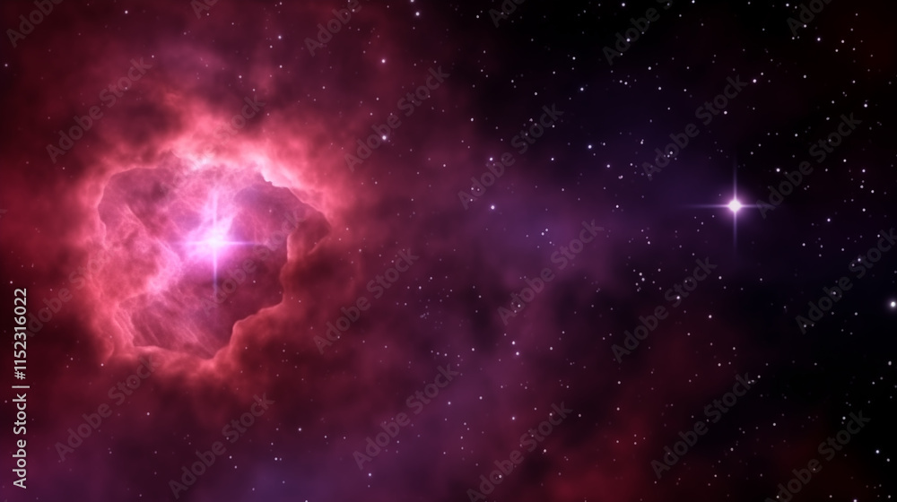 Bright Nebula With Glowing Energy Bright Nebula With Glowing Energy