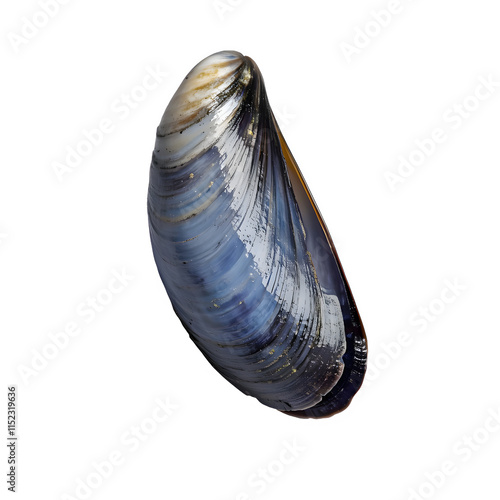 blue mussel on transparent background